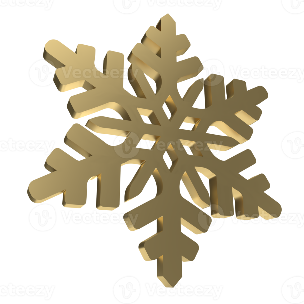 gold snowflakes png 3d image