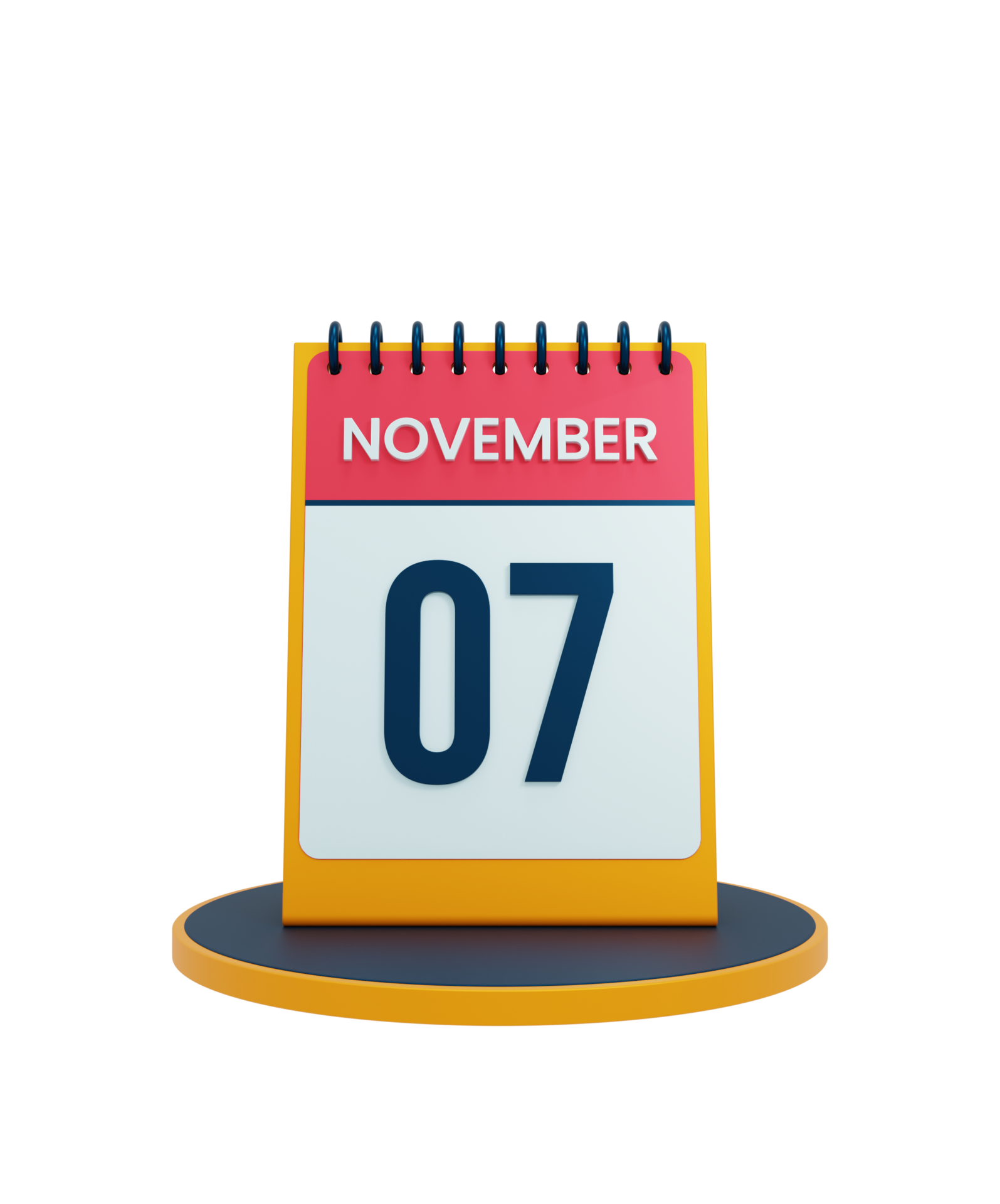 November Realistic Desk Calendar Icon 3D Illustration Date November 07 november-realistic-desk-calendar-icon-3d-illustration-date-november-07