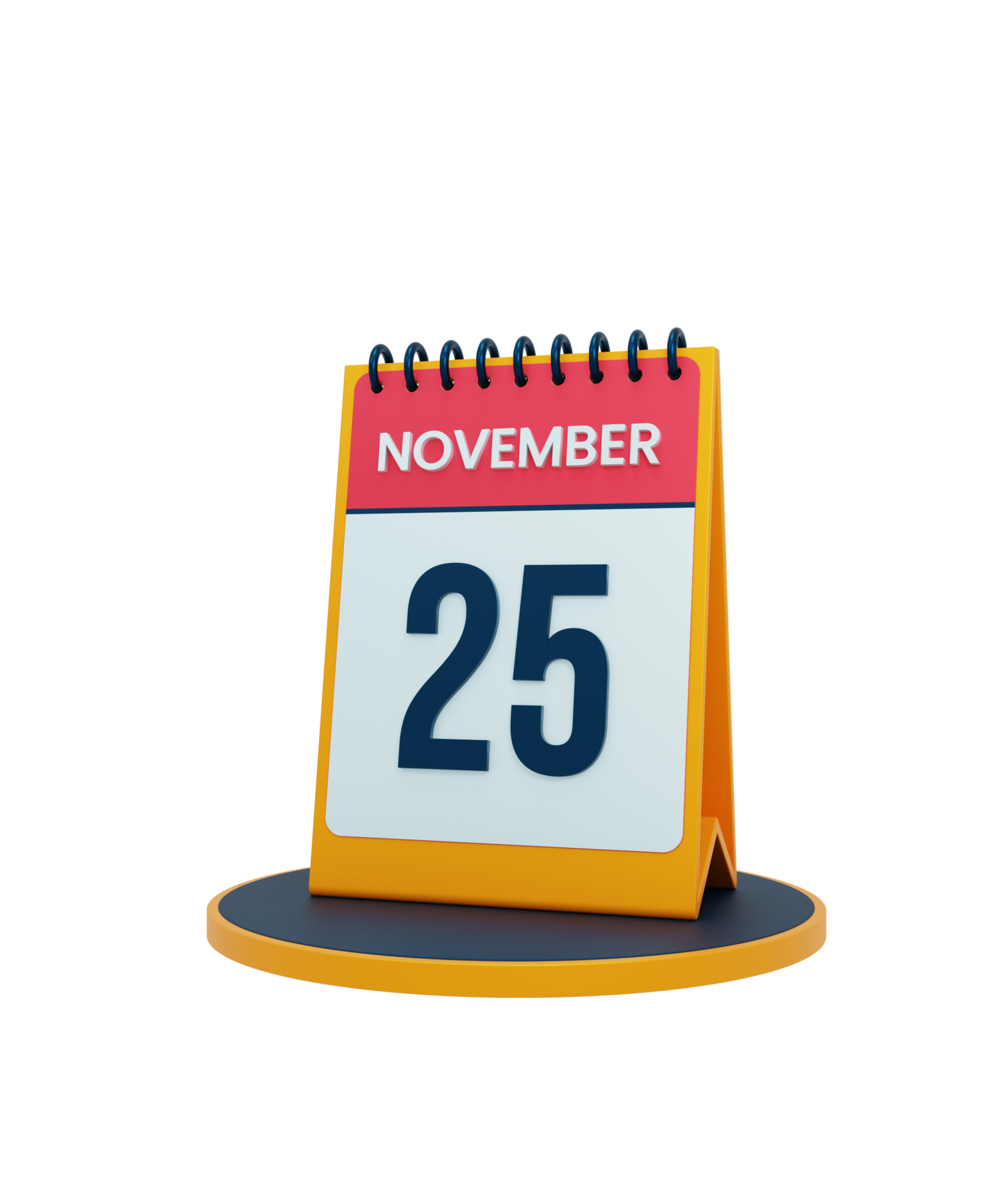 Free November Realistic Desk Calendar Icon 3D Illustration Date