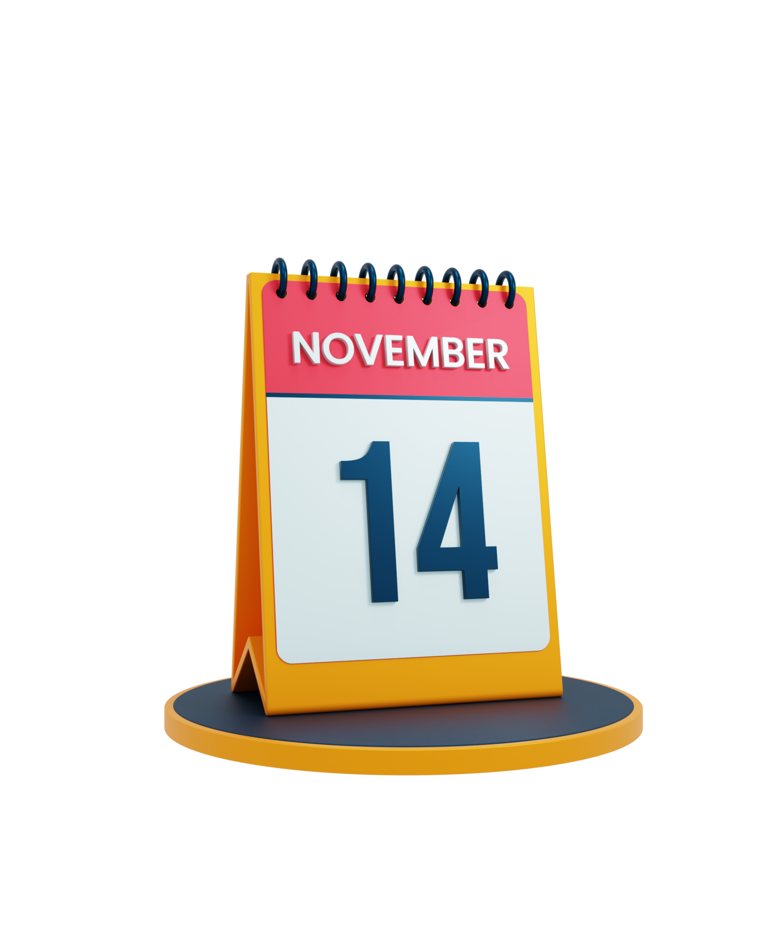 November Realistic Desk Calendar Icon 3D Illustration Date November 14 november-realistic-desk-calendar-icon-3d-illustration-date-november-14