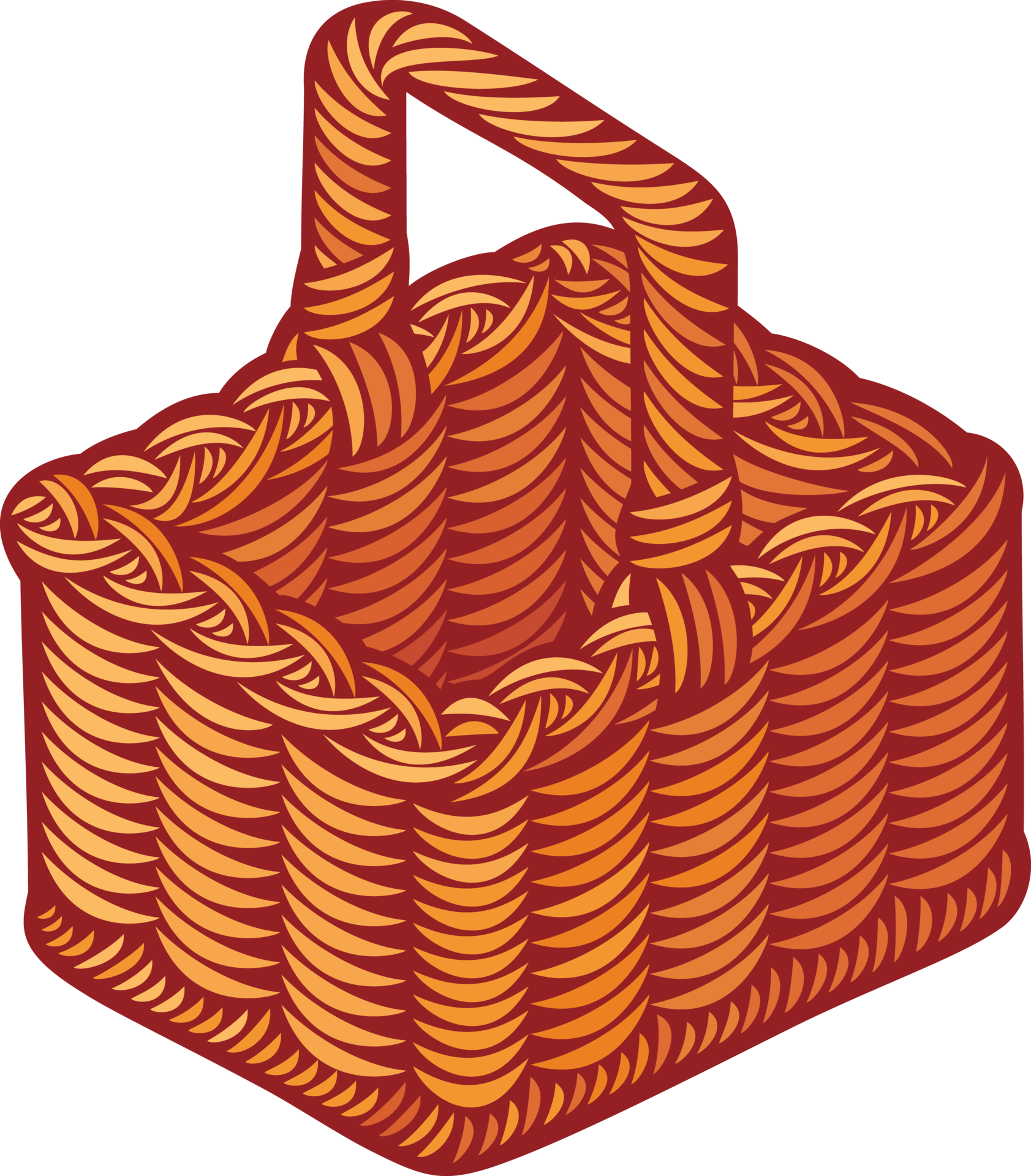 Wicker Picnic Basket 13165854 PNG