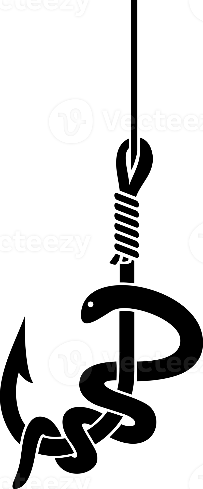 Worm on a Fishing Hook 13165866 PNG