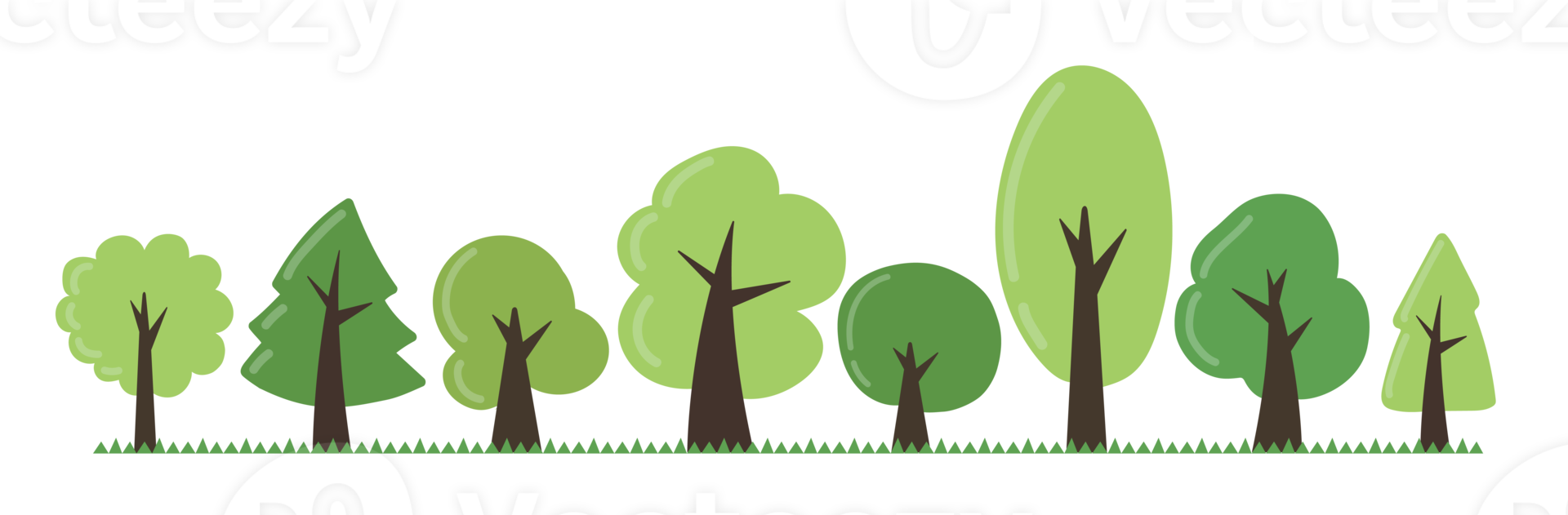 green trees banner png