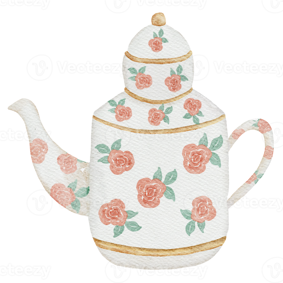 Teapot Watercolor Illustration png