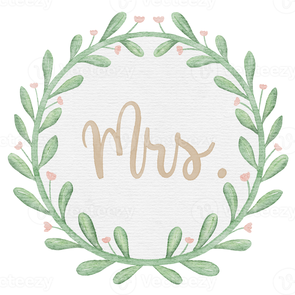Mrs. watercolor Illustration png