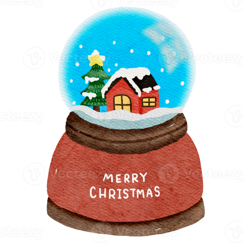 Snow Globe Watercolor Illustration png