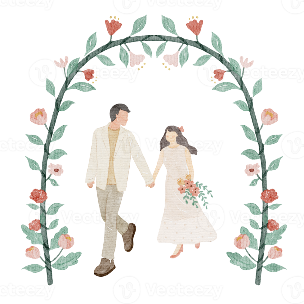 bride groom watercolor png