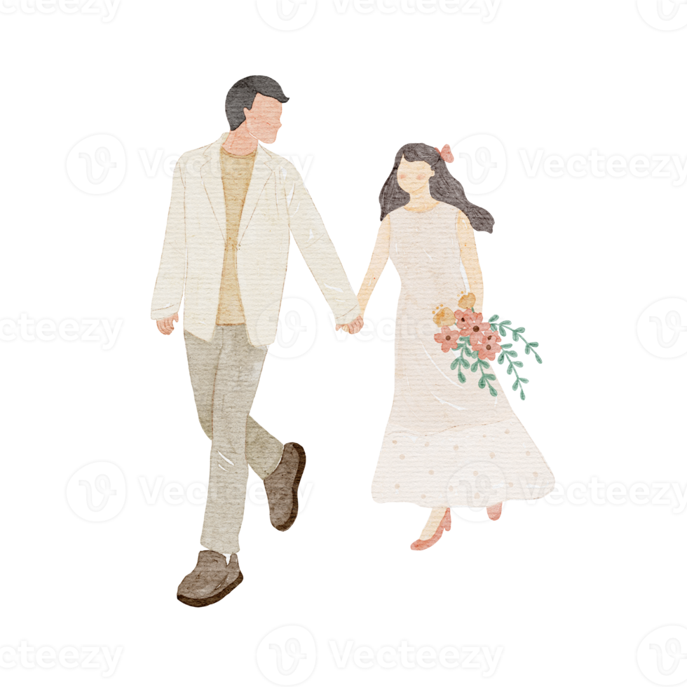 bride groom watercolor png