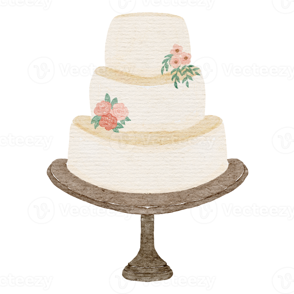 wedding cake watercolor png