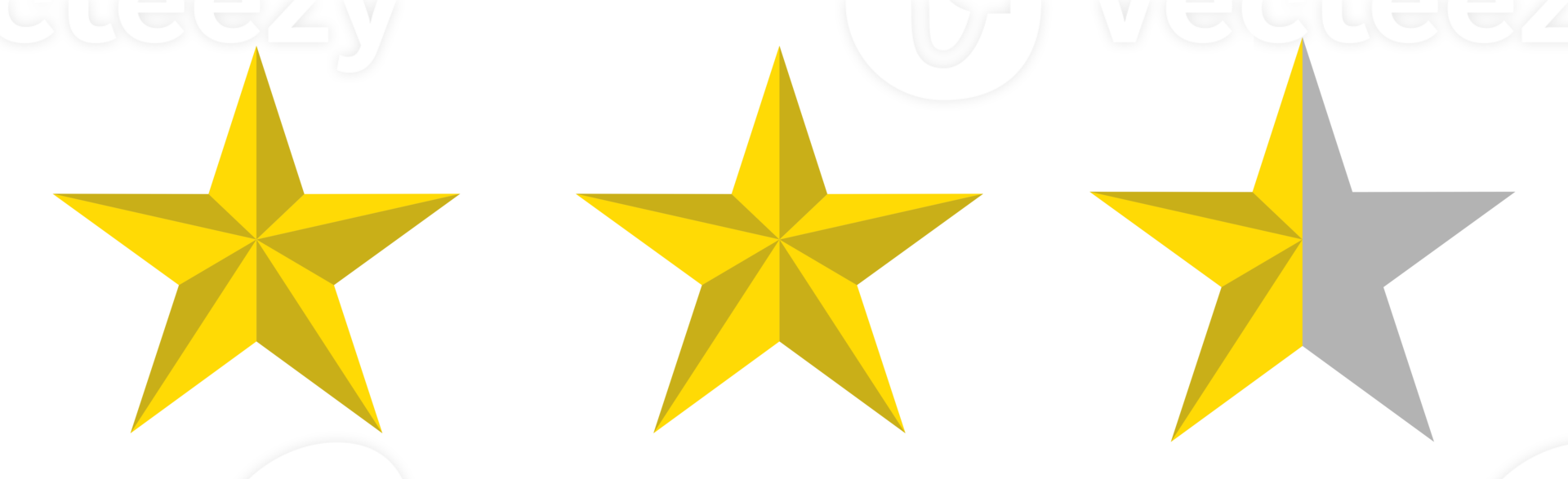 3D Visual of the Five, 5 Star Sign. Star Rating Icon Symbol for Pictogram, Apps, Website or Graphic Design Element. Illustration of the Rating 2, 5 Star. Format PNG