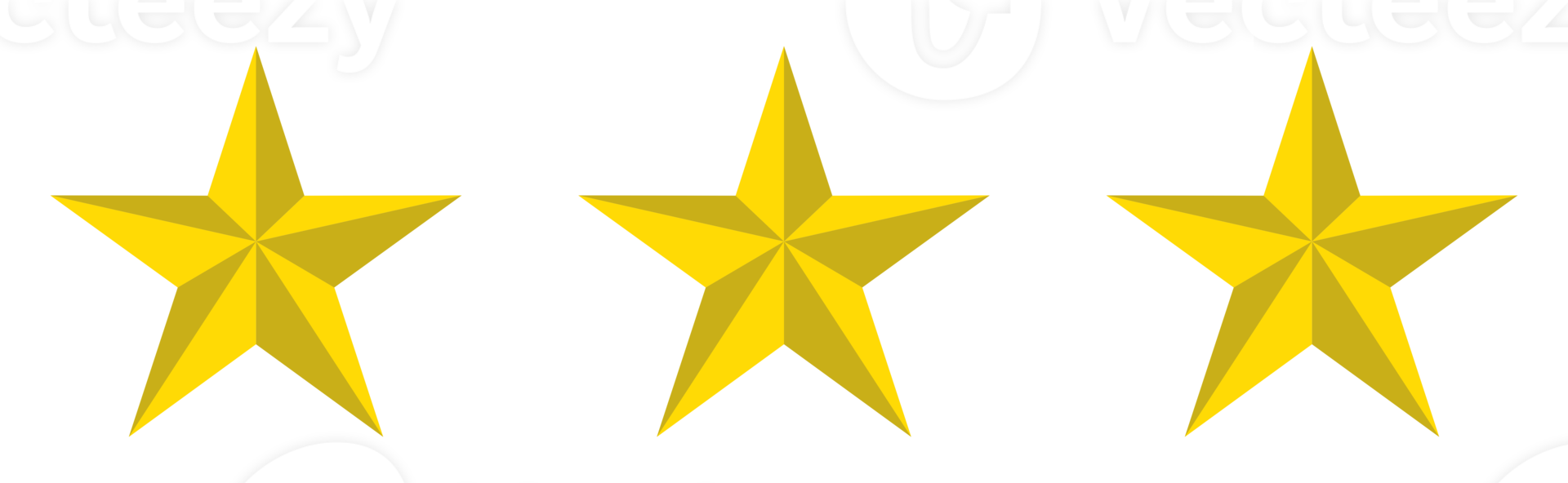 3D Visual of the Five, 5 Star Sign. Star Rating Icon Symbol for Pictogram, Apps, Website or Graphic Design Element. Illustration of the Rating 3 Star. Format PNG