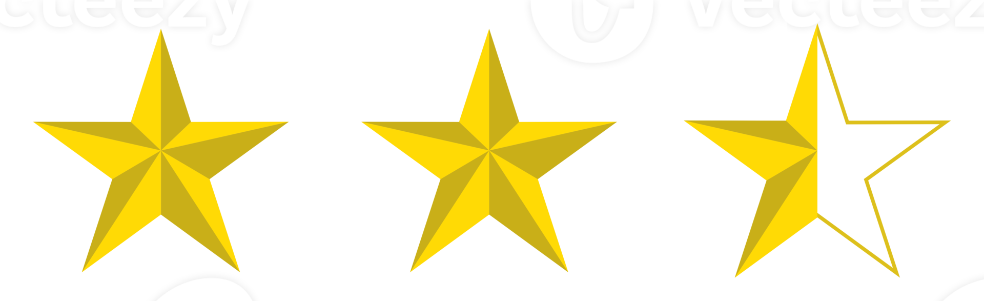 3D Visual of the Five, 5 Star Sign. Star Rating Icon Symbol for Pictogram, Apps, Website or Graphic Design Element. Illustration of the Rating 2, 5 Star. Format PNG