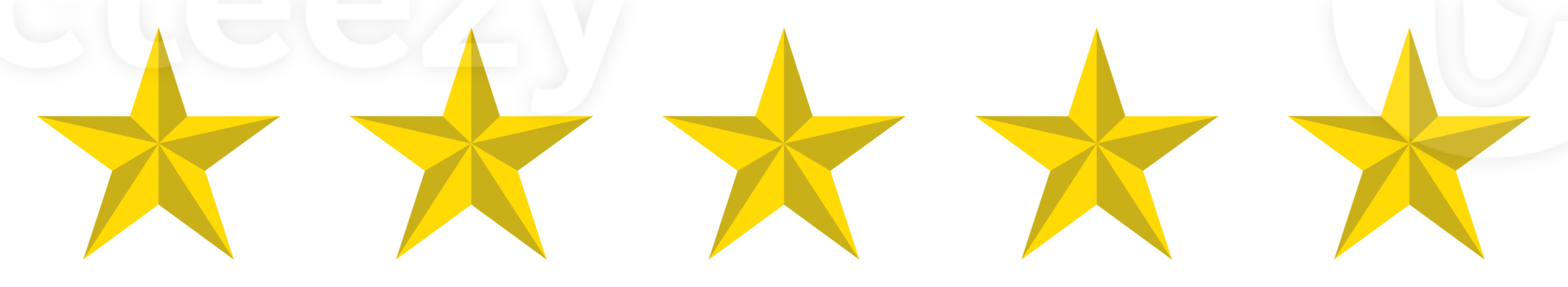 3D Visual of the Five, 5 Star Sign. Star Rating Icon Symbol for Pictogram, Apps, Website or Graphic Design Element. Illustration of the Rating 5 Star. Format PNG