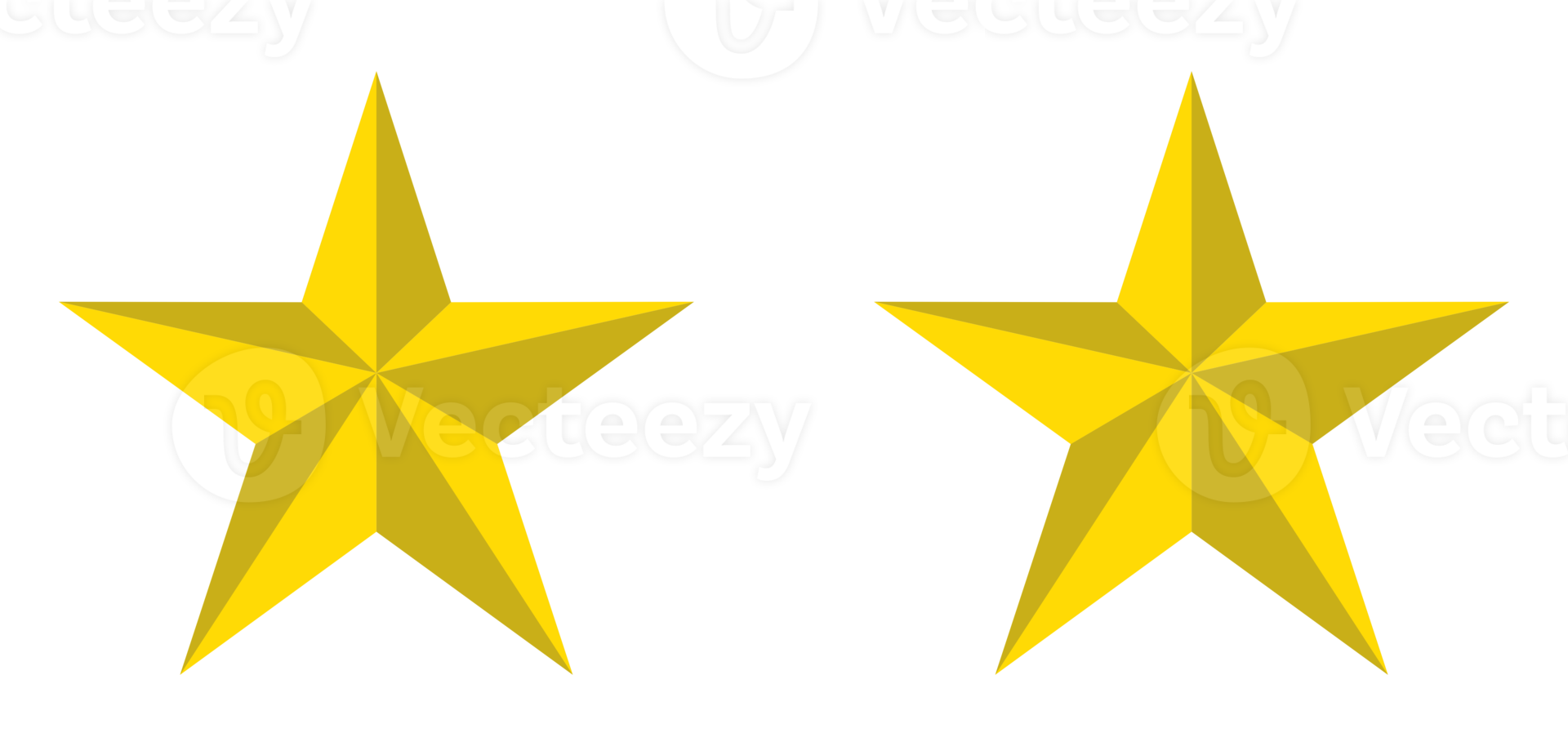 3D Visual of the Five, 5 Star Sign. Star Rating Icon Symbol for Pictogram, Apps, Website or Graphic Design Element. Illustration of the Rating 2 Star. Format PNG