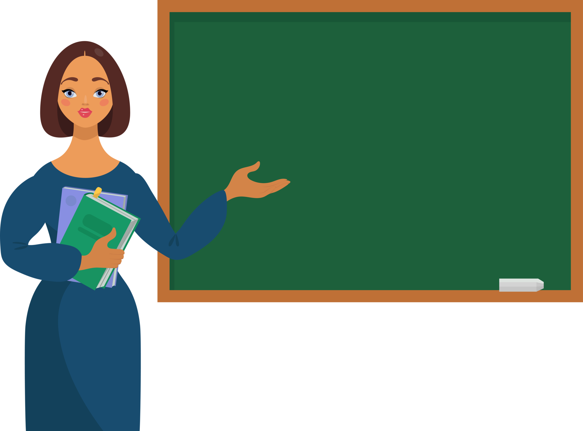 Female teacher cartoon image