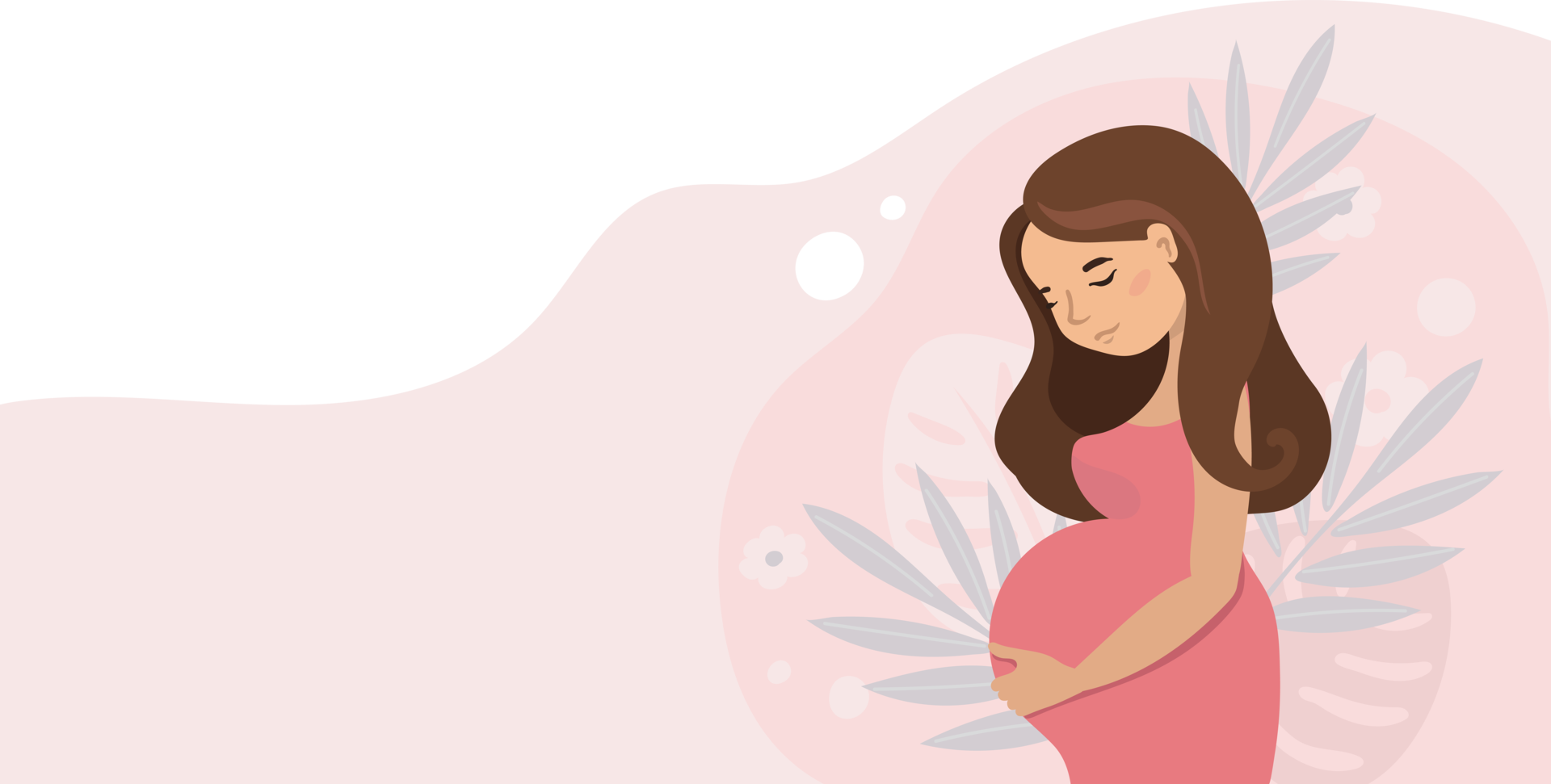 Free pregnant cute woman holding her belly . Pregnancy illustration in  cartoon style. 13166340 PNG with Transparent Background