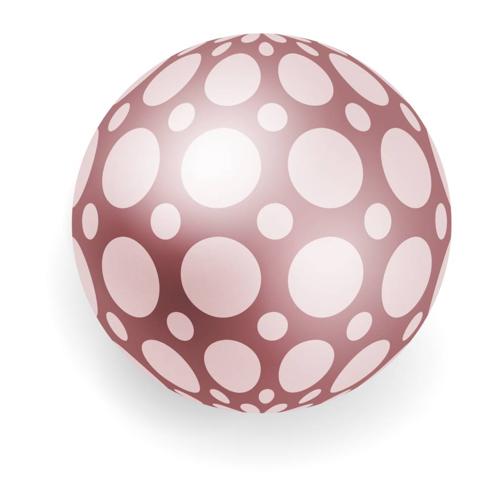 Christmas Ball with Xmas Print and Patterns. png