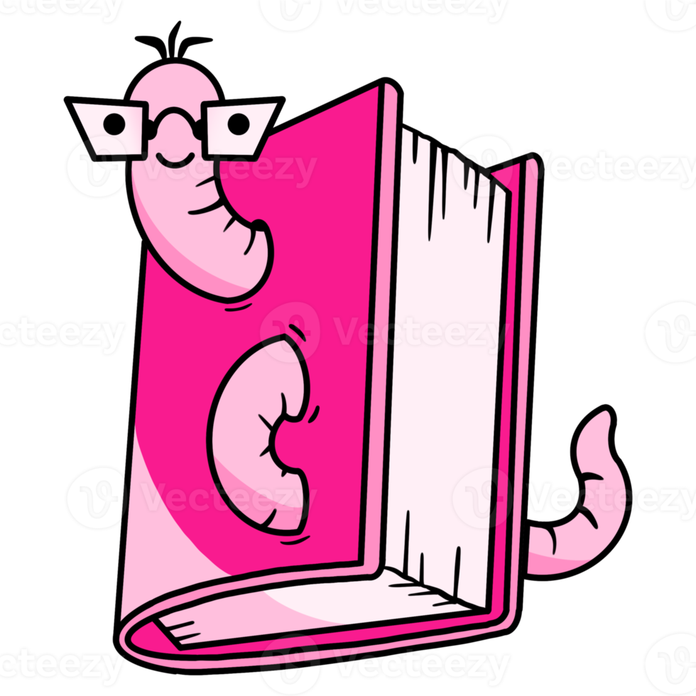 The Genius Bookworm 13166462 PNG