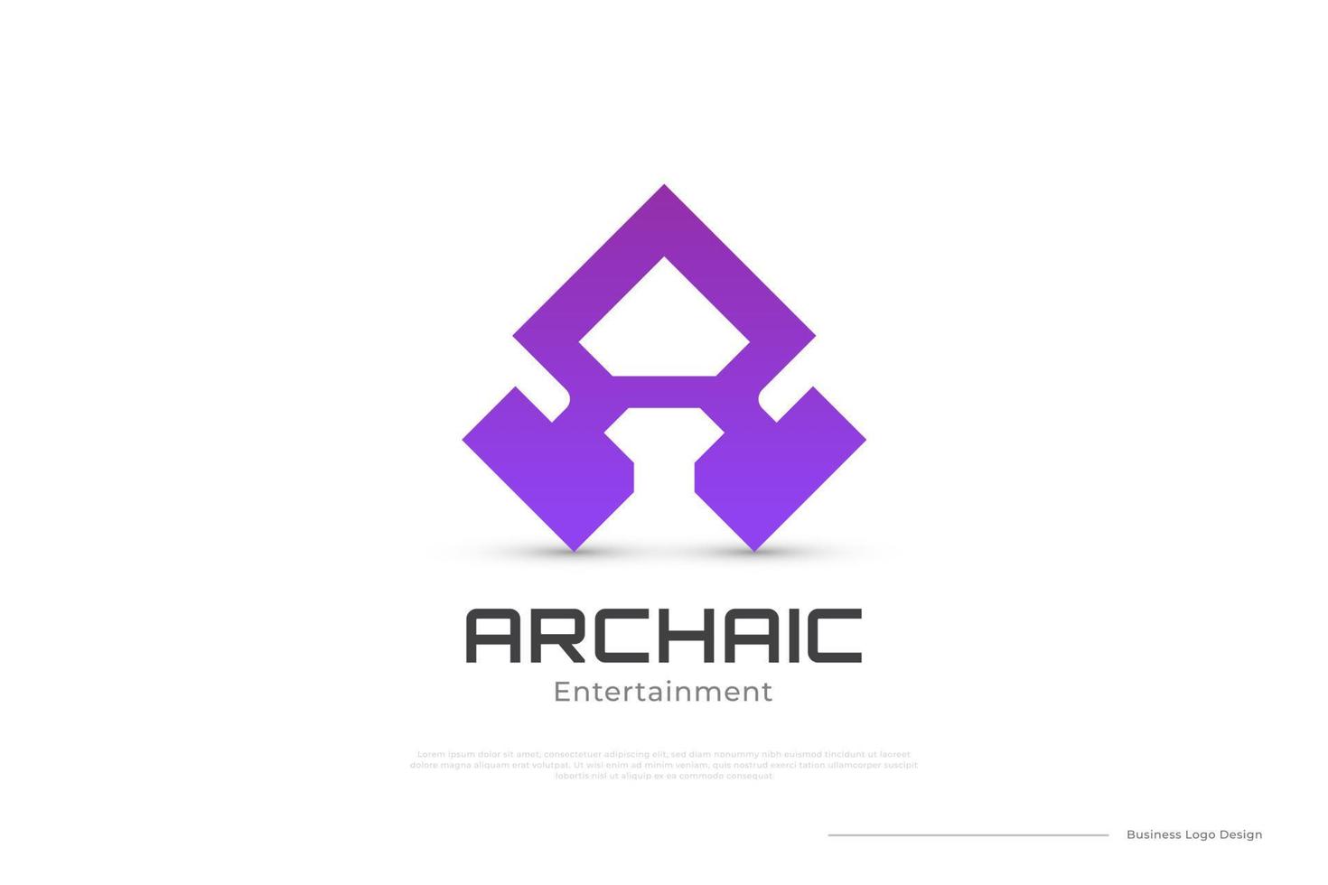 Modern and Clean Letter A Logo Design with Abstract and Futuristic Concept in Purple Gradient Style. Great for Business, Technology and Communication Brand Logo vector