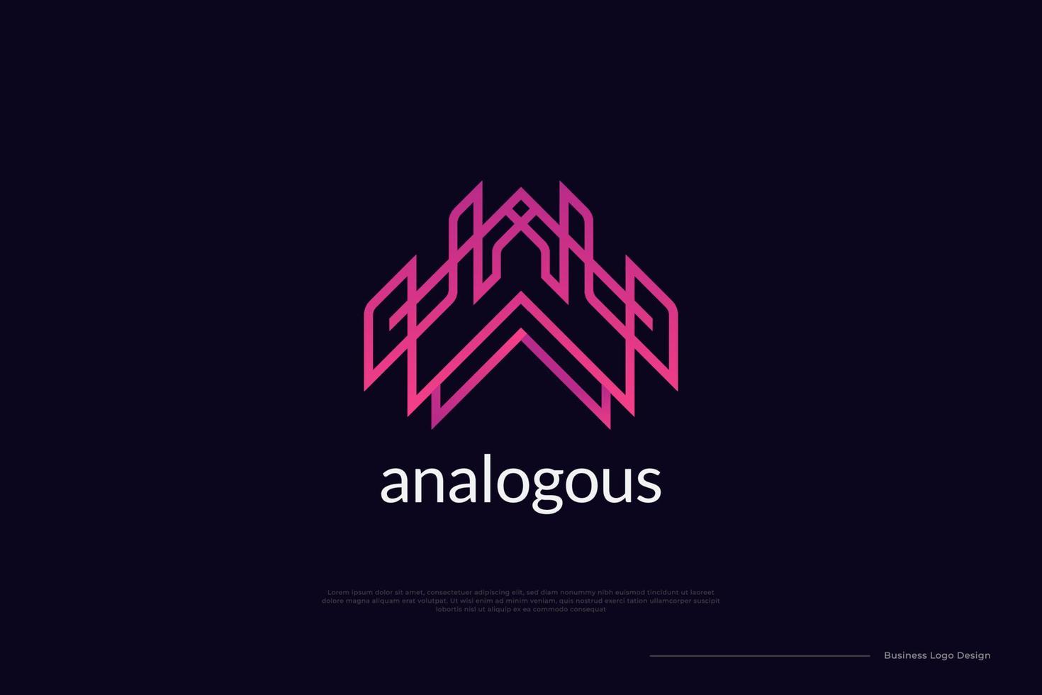 Abstract and Modern Letter A Logo Design with Minimal Outline Style. Monogram Letter A Logo. Great for Business, Technology and Communication Brand Logo vector