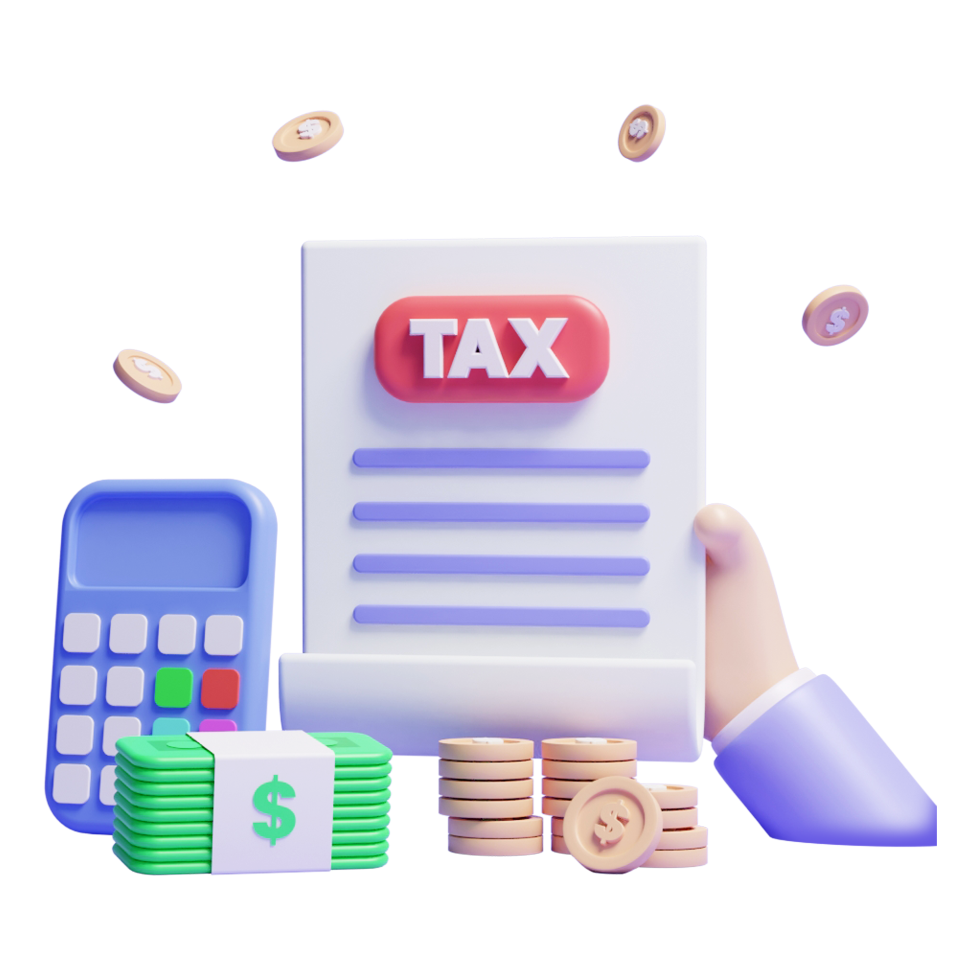 Online Tax Payment Report Calculating Website Landing Page Or 3d Online 