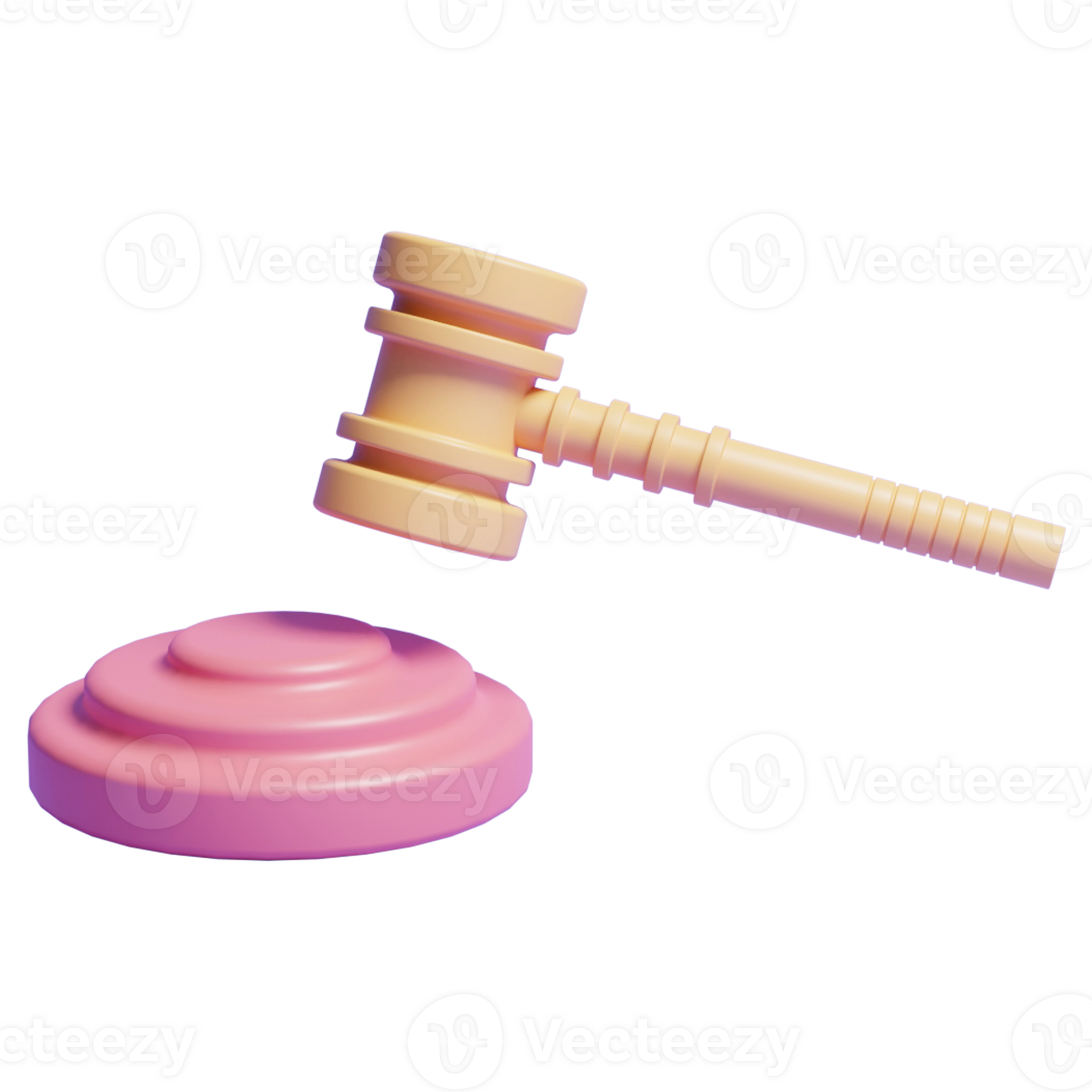 Free 3d judge gavel icon or 3d judgement hammer law gavel icon or 3d