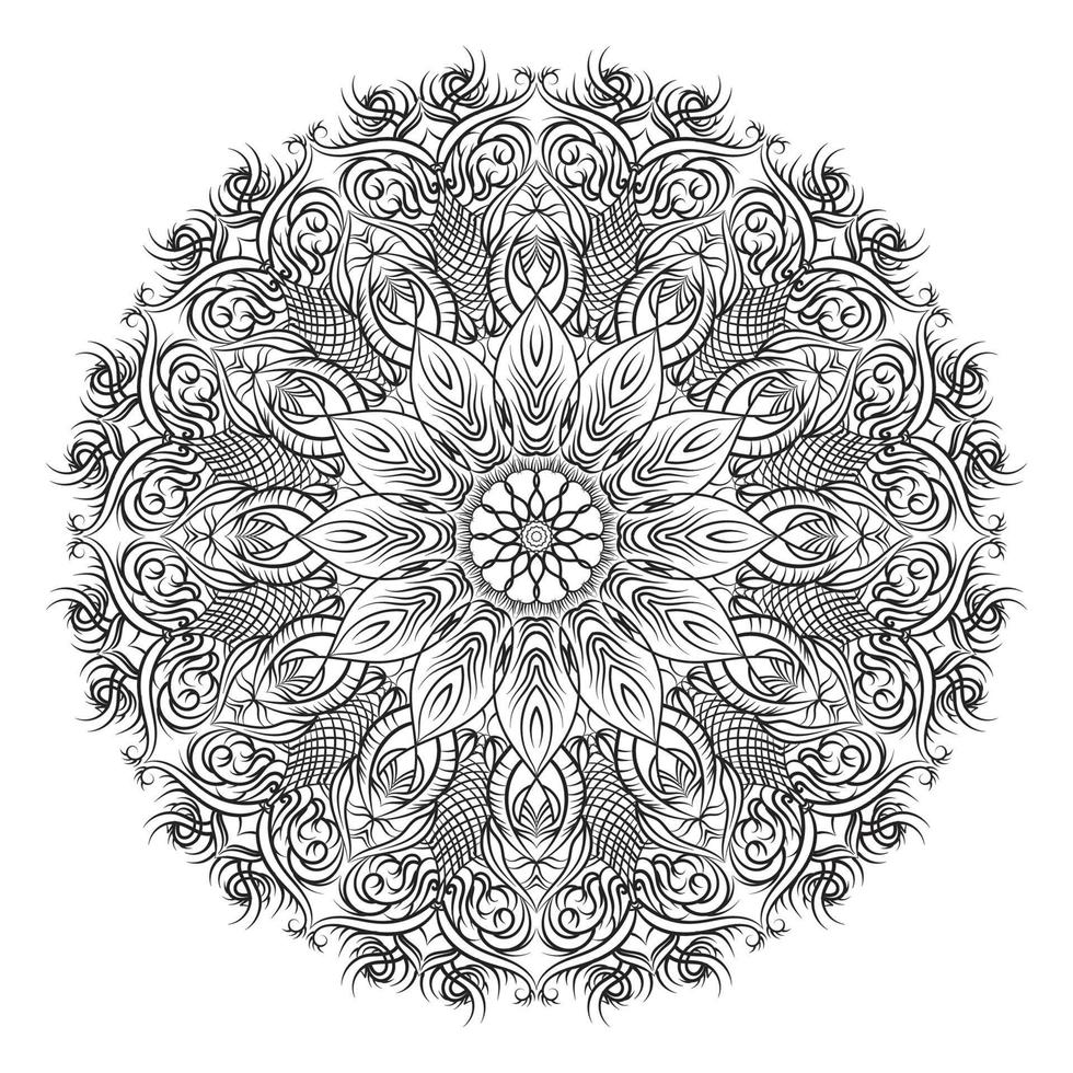 floral mandala pattern vector illustration