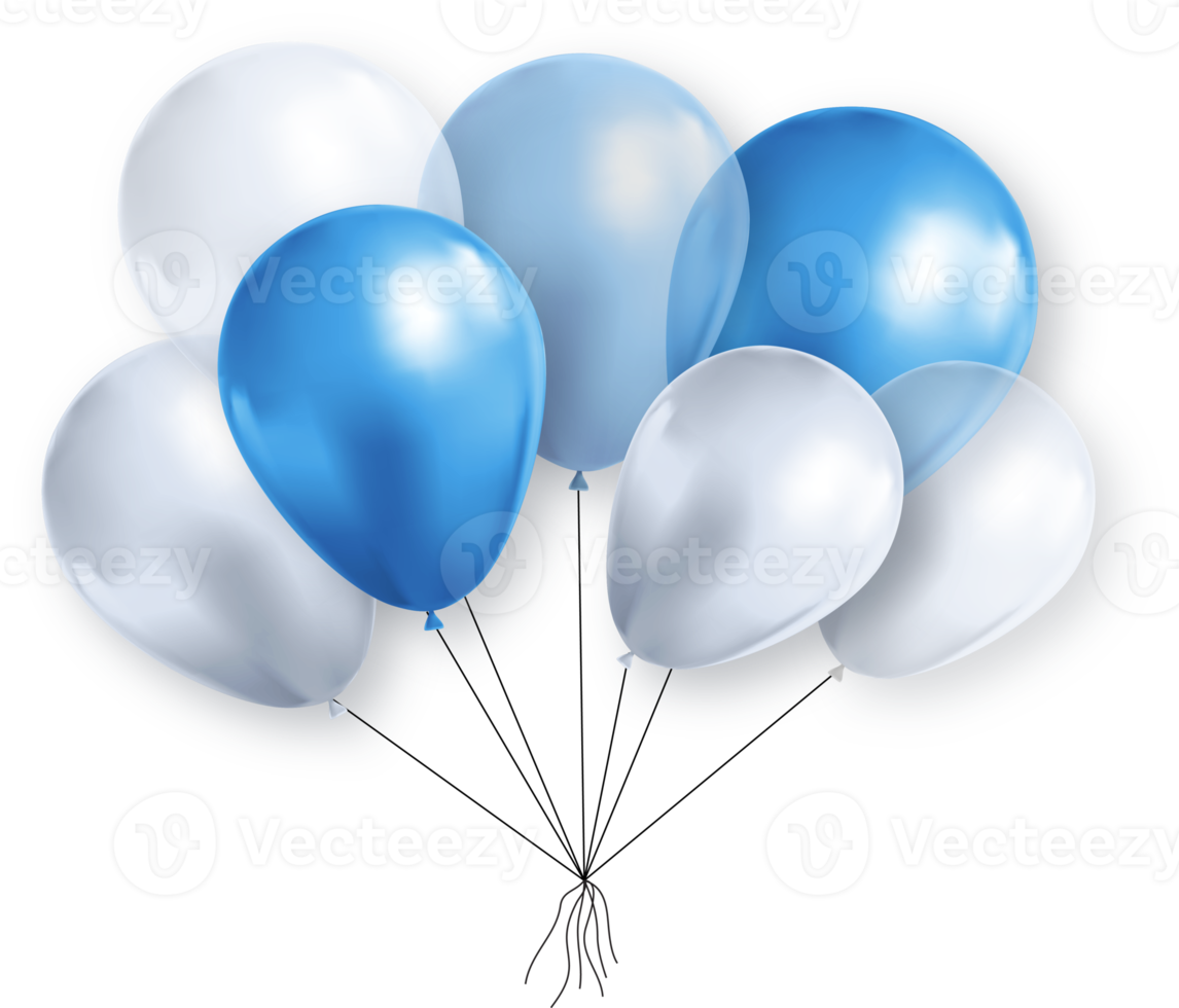bunte Luftballons Geburtstagsdekoration png
