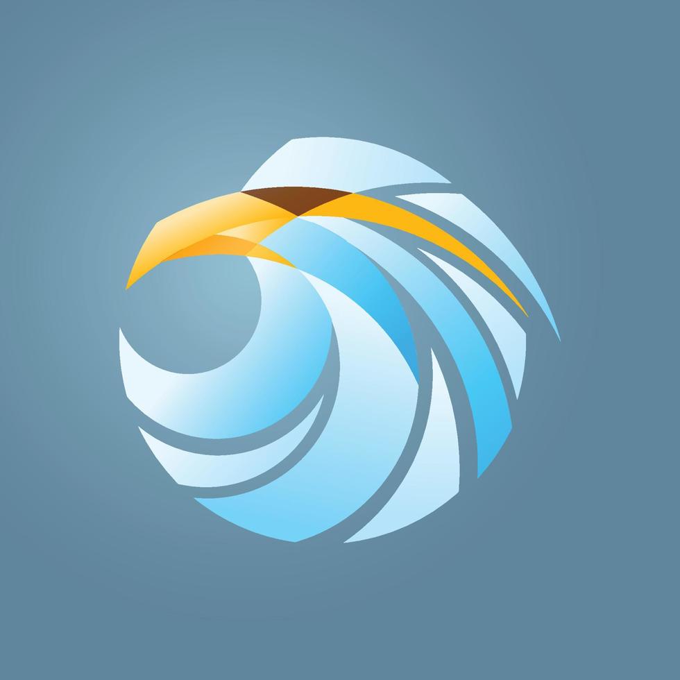 Eagle circle shape vector artwork
