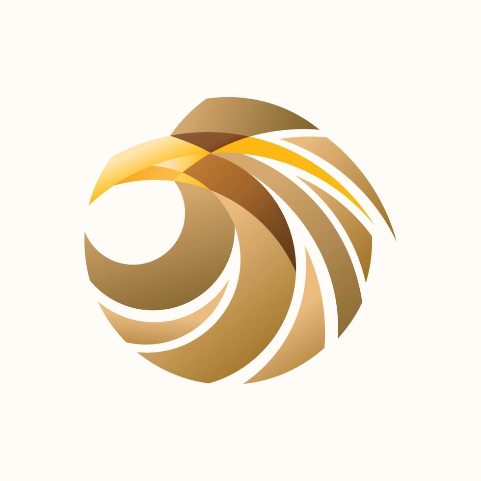 Eagle circle shape vector artwork