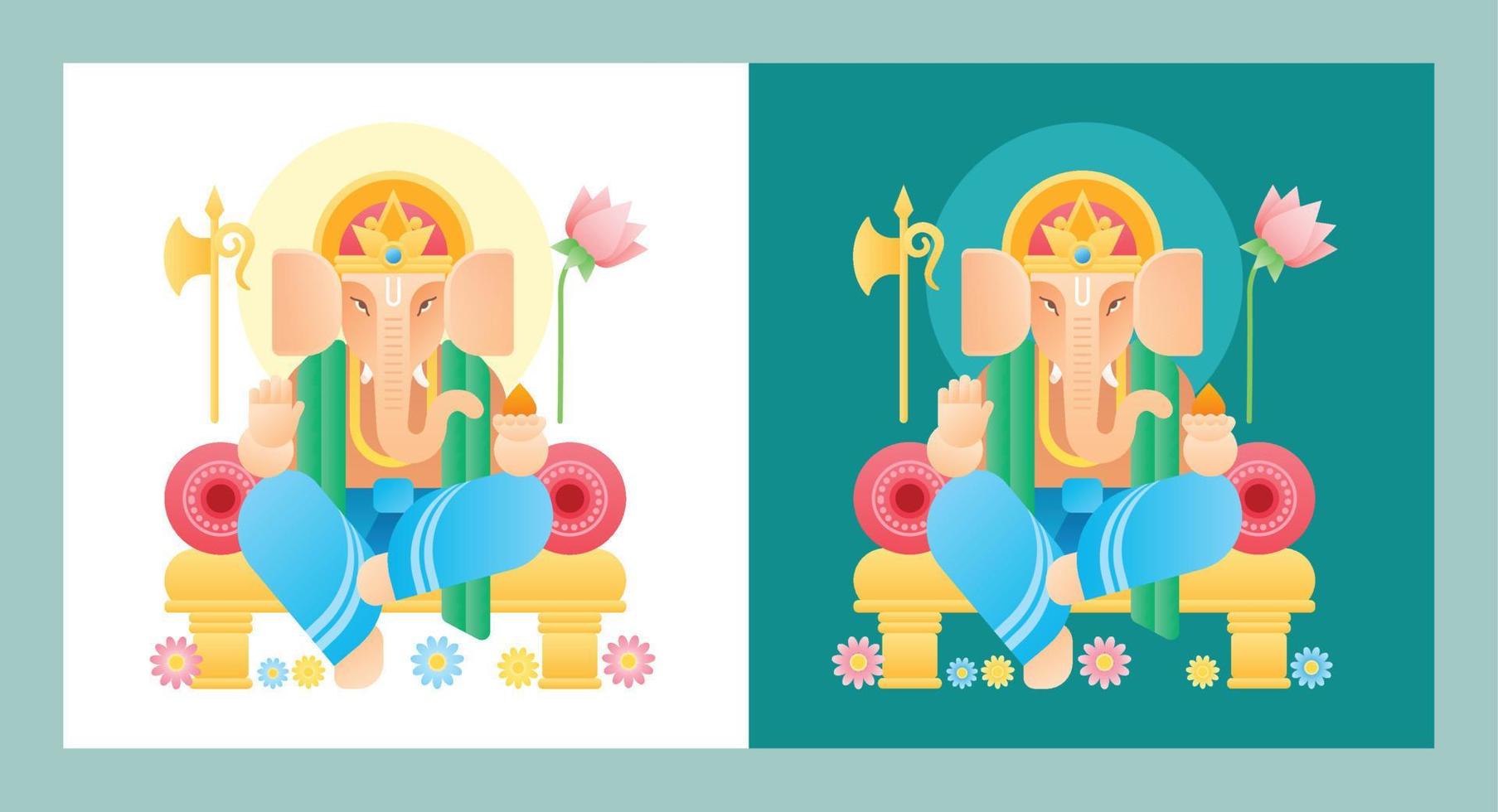 feliz ganesh chaturthi celebración plantilla de banner de redes sociales vector