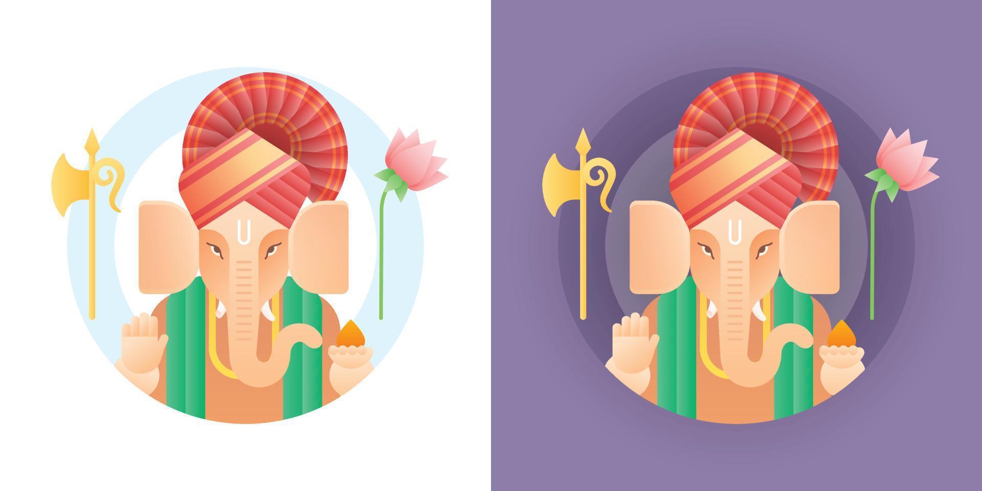 plantilla de diseño de banner de festival de ganesh chaturthi vector