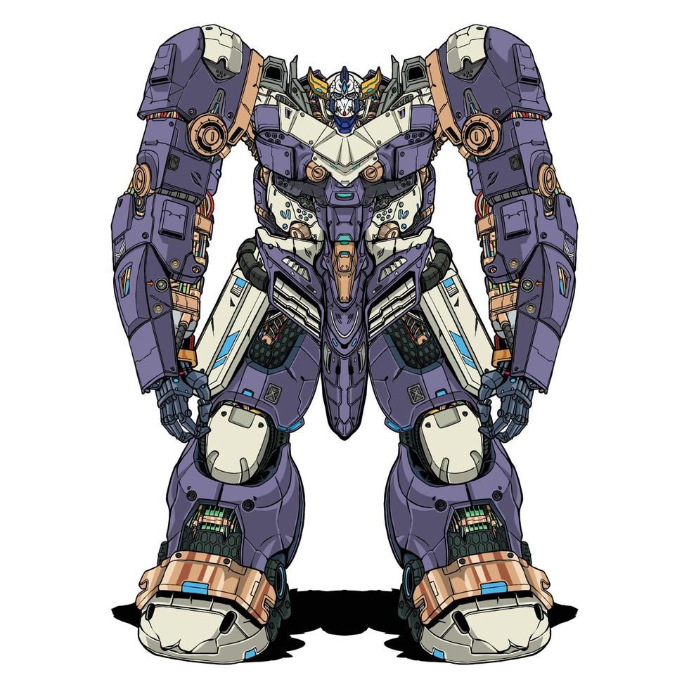 Mecha robot lord made with arms body leg arms illustration vector