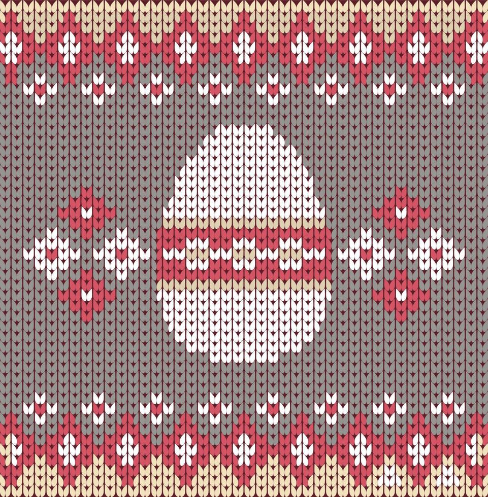 Happy easter background on knitting color background vector