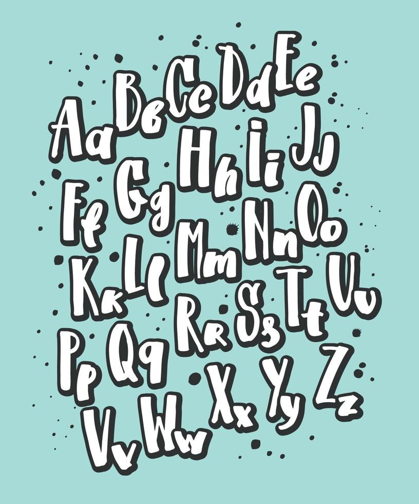 Hand drawn set of type Lettering set vector