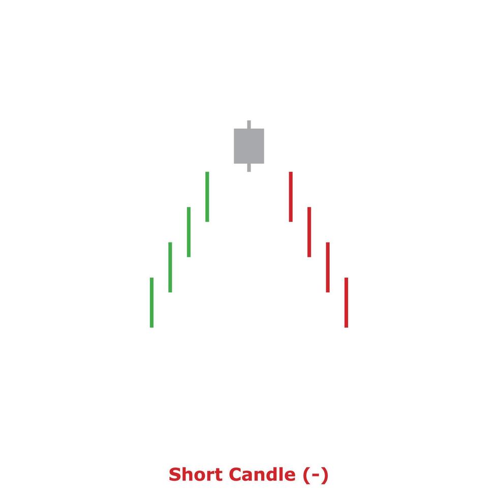 Short Candle - Green and Red - Square vector