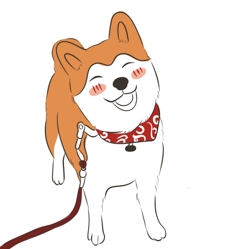 Dog standing cartoon character. png