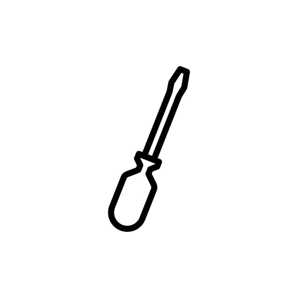 Screwdriver line icon illustration. icon illustration related repair, maintenance. Simple vector design editable