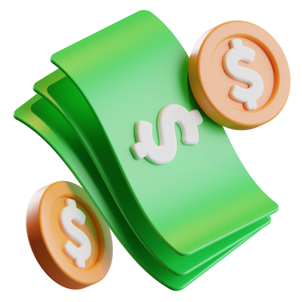 Dinero 3d PNG para descargar gratis