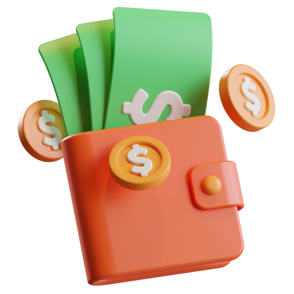 Wallet Coin 3d Illustration png