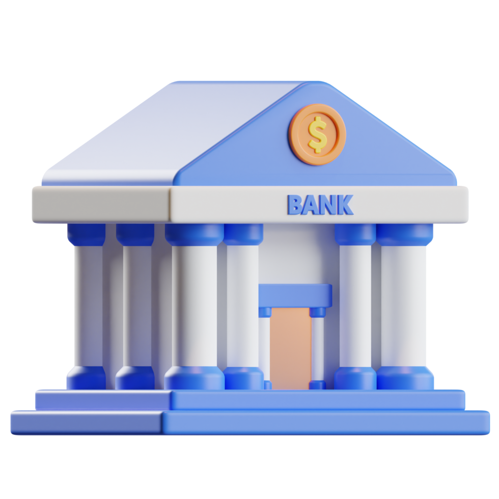 ilustração 3d do banco png