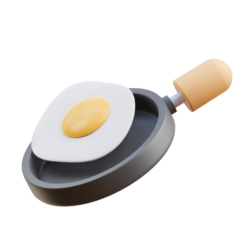 cocinar huevos ilustración 3d png