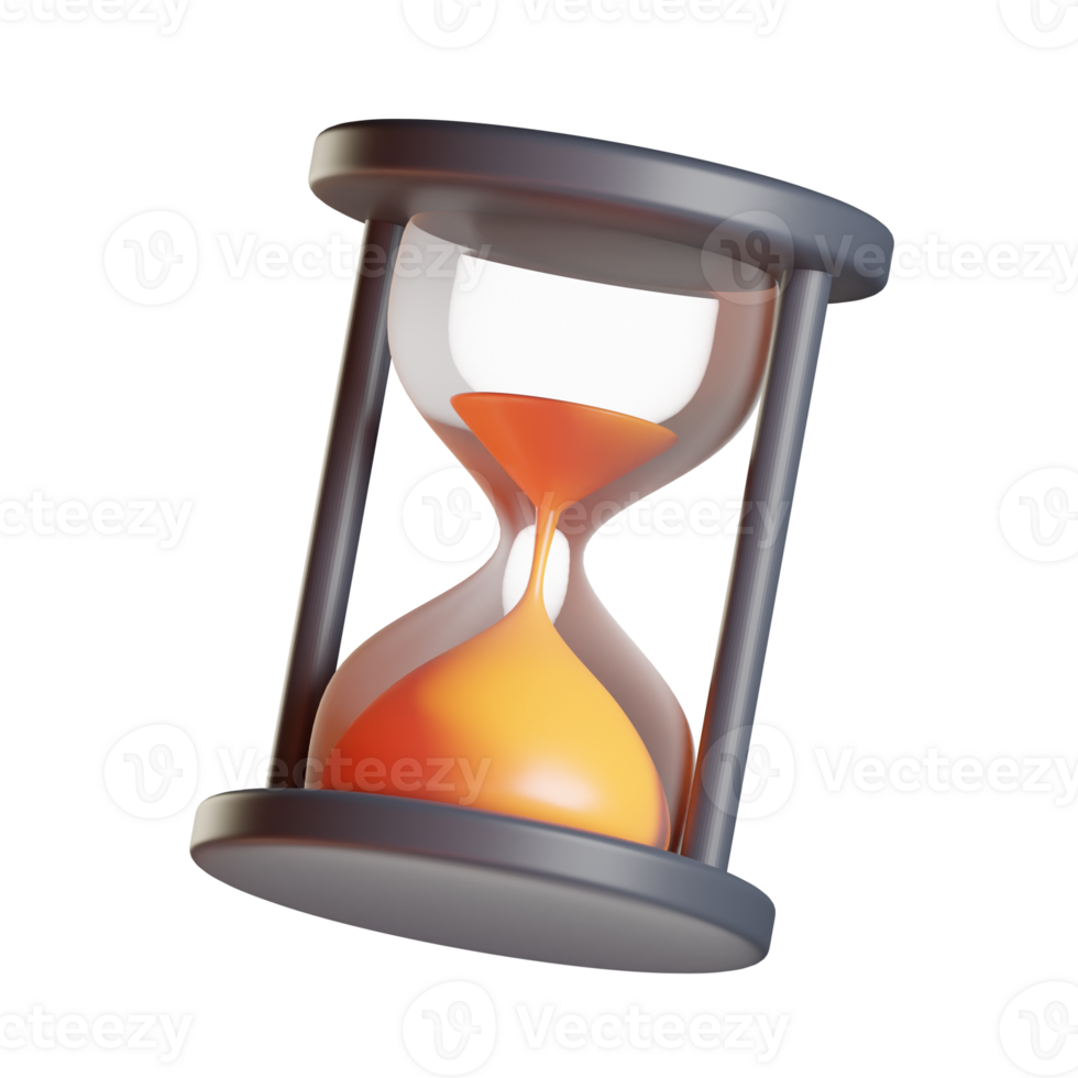 Transparent Hourglass 3d Illustration png