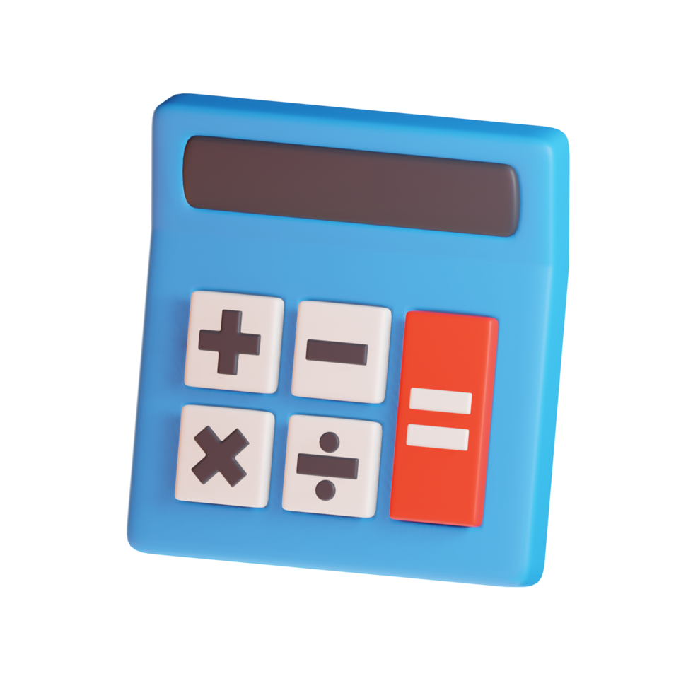 calculadora 3d ilustração png