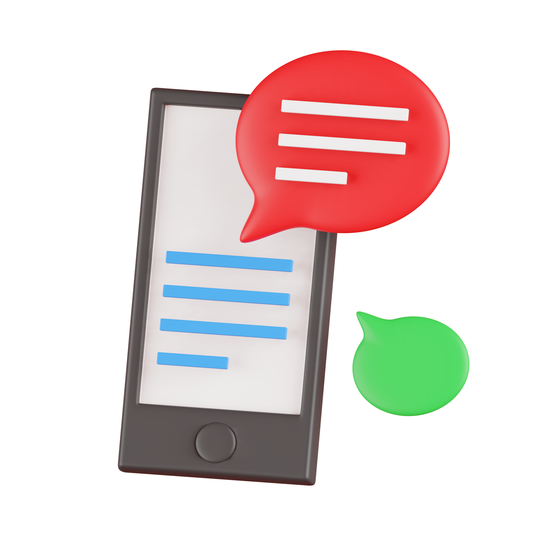 Text messaging 3d illustration 13167085 png