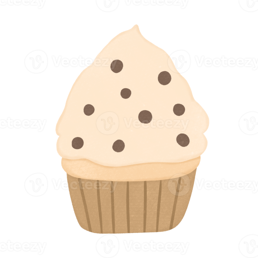 hand drawn cupcake for decorative png