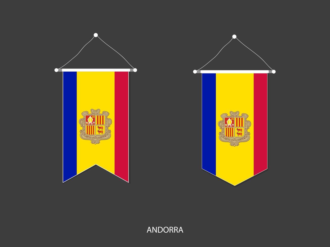 bandera de moldavia en varias formas, vector de banderín de bandera de fútbol, ilustración vectorial.