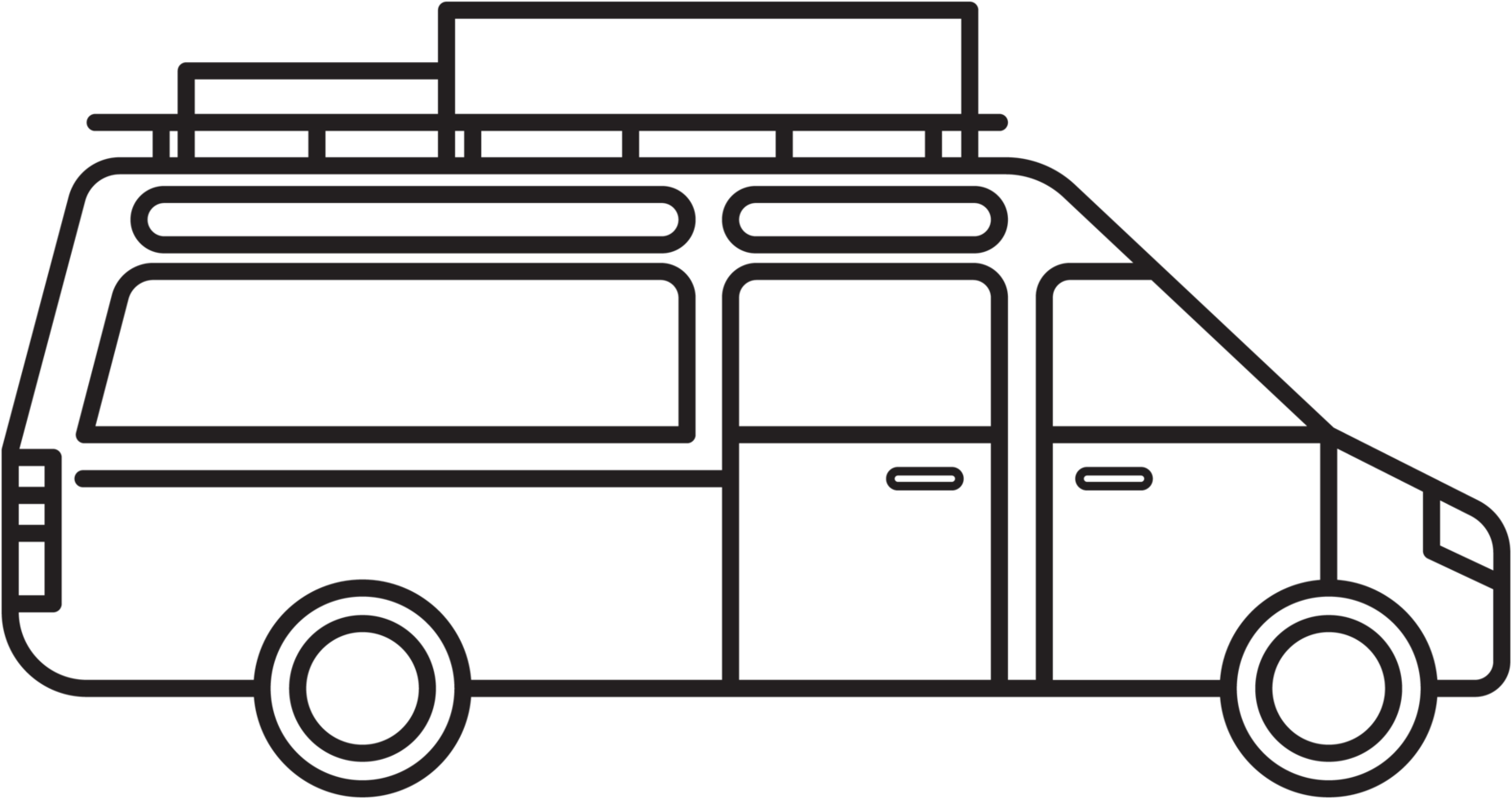 camping car outline drawing png