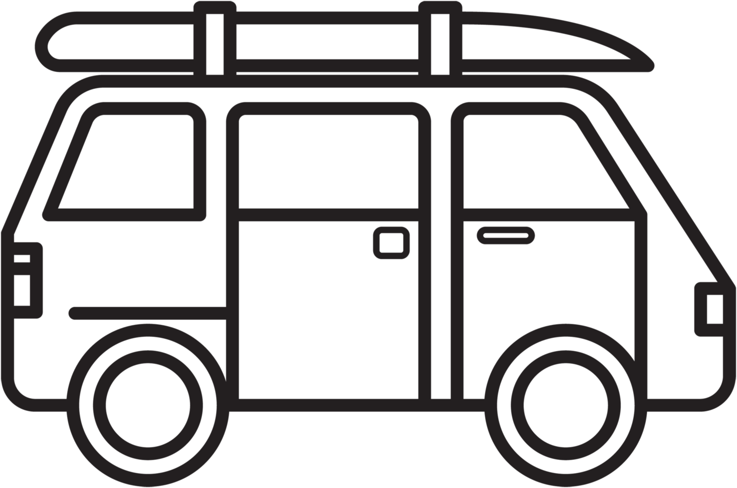 camping car outline drawing png