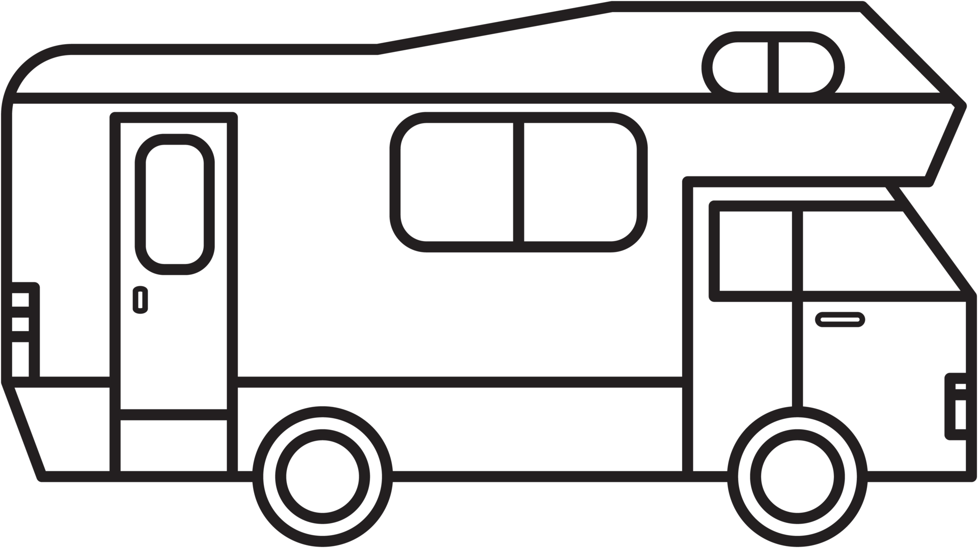 camping car outline drawing 13167231 PNG